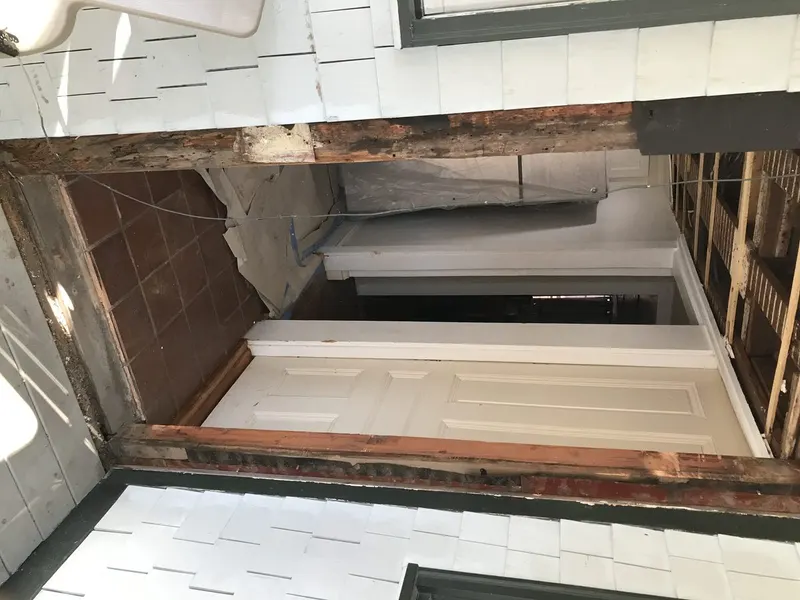 Floor opened up during a remodel